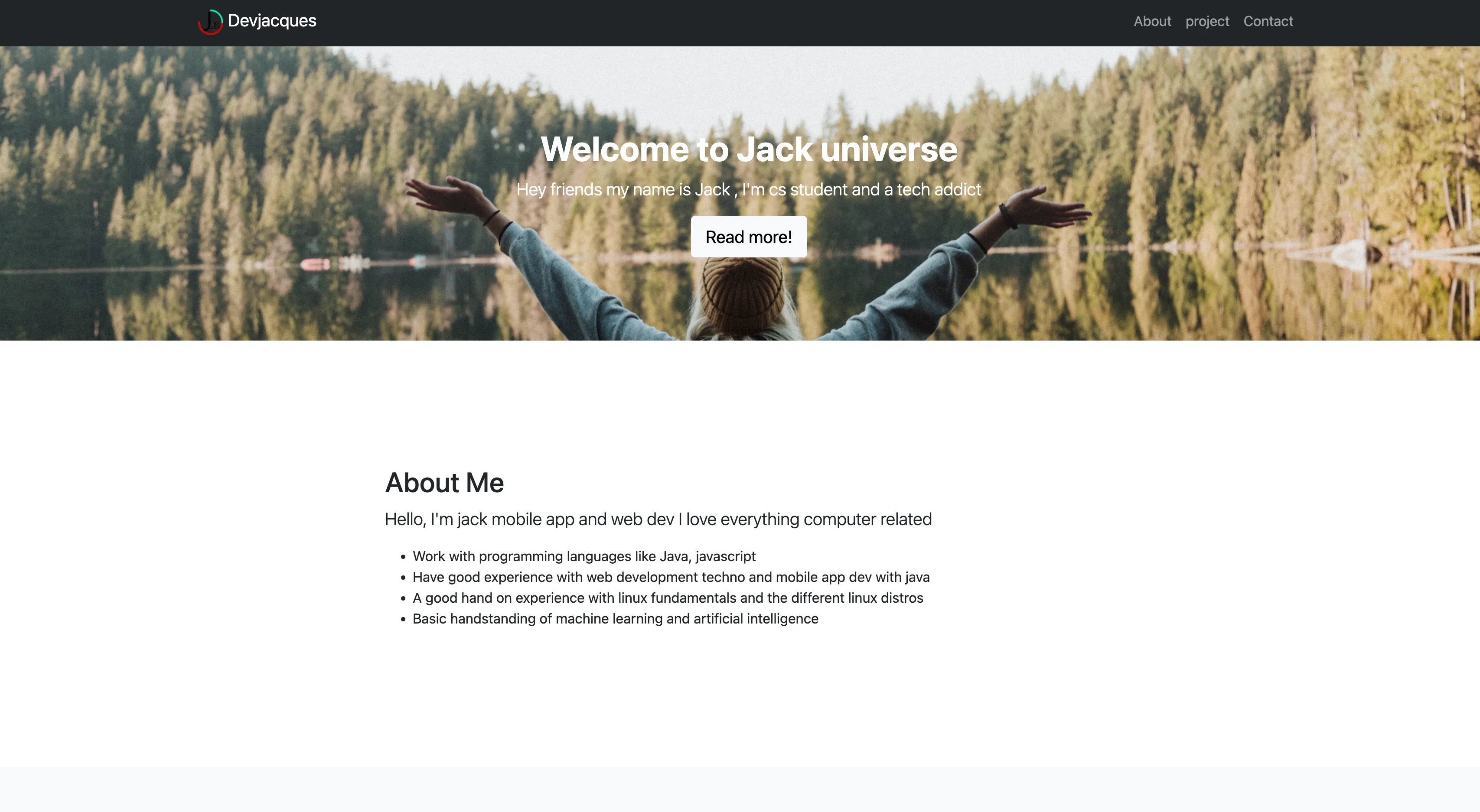 Portfolio screenshot